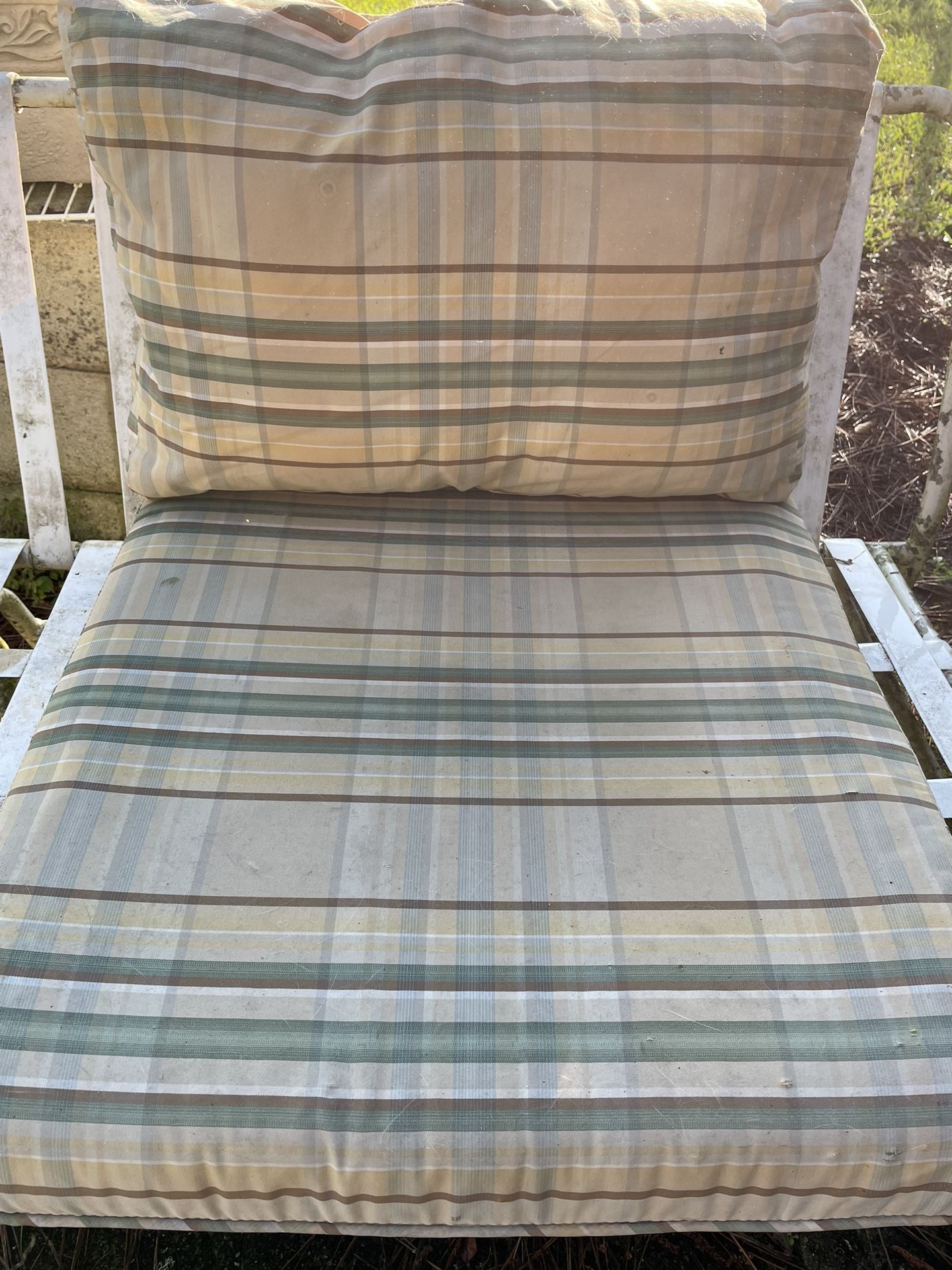 Plaid Patio Cushion