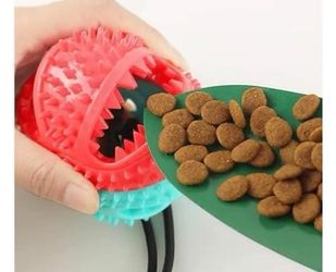Brand new dog tug of war treat dispenser toy with suction cup