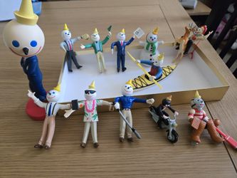  Vintage Bendable Jack In The Box Figures