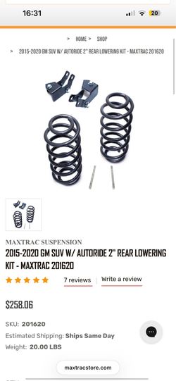 Tahoe suspension drop kit