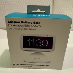 Mission Amazon Battery Base for Echo Show 5 (3rd Generation,  2023 Release)