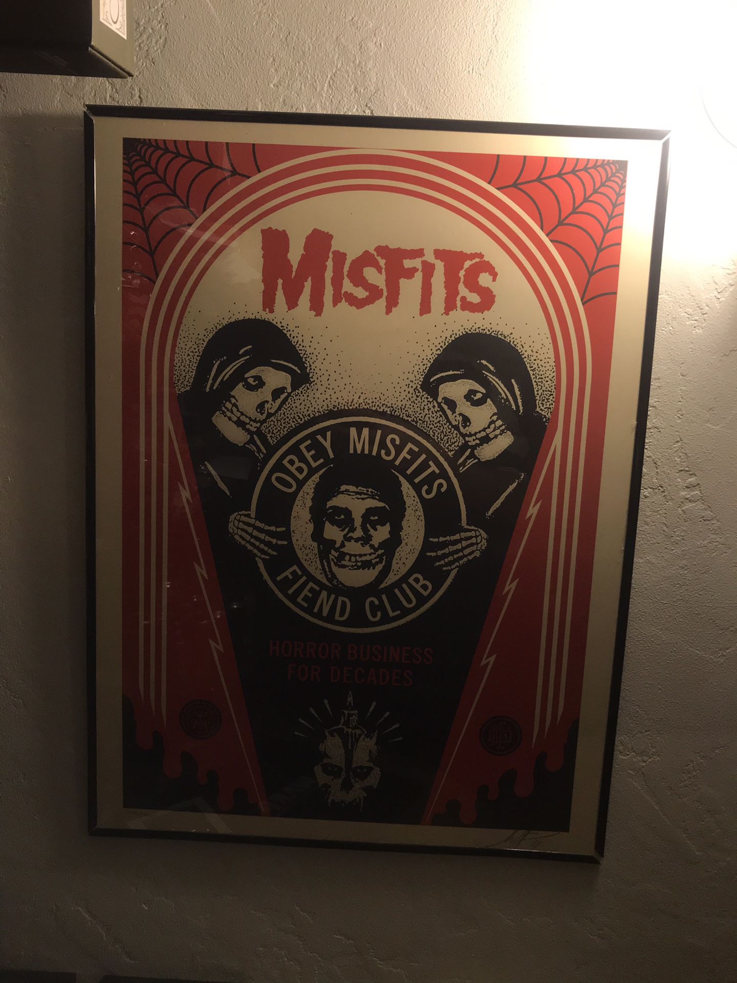 Signed Obey Giant x Misfits Art Piece