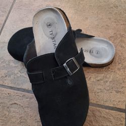 TF Star Black Suede Mules Slip On Shoes Men Size 13 M