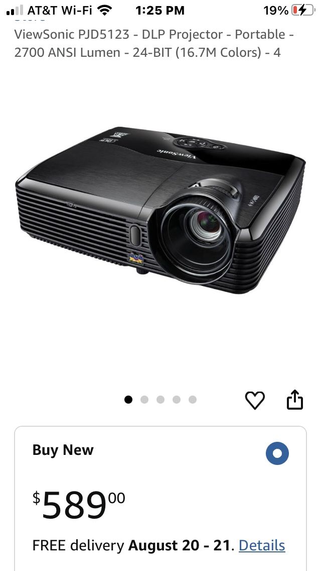 Viewsonic Projector Dlp 3-D Ready Pjd5123 Excellent Condition Works Perfect 60$ Obo
