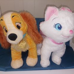Medium Size LADY and MARIE Disney PLUSH
