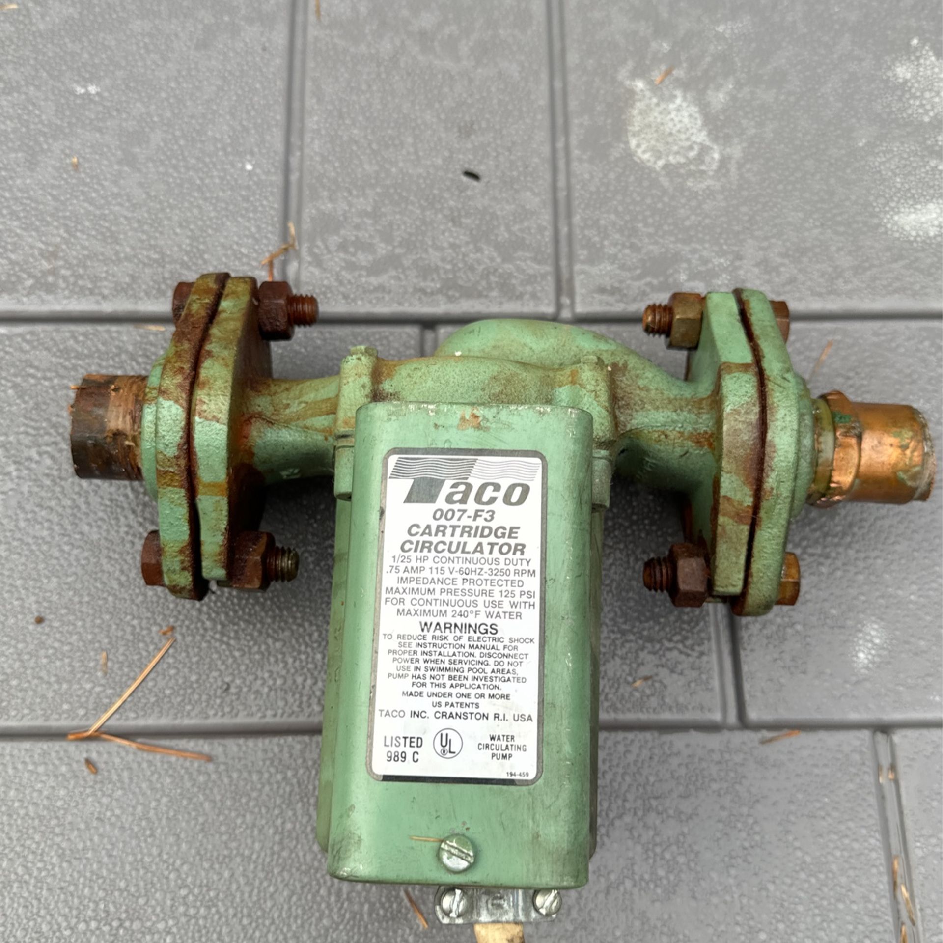 Taco 007-F3 Cartridge Circulator