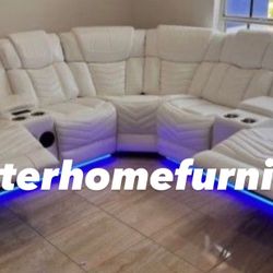 New Sectional With Led Light  In Box 📦 Finance Available 