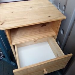 Wooden Night Stand With One Drawer $55
