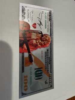Dolly Parton Silver Novelty $100 Bill