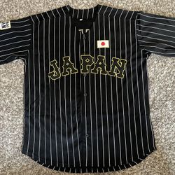 TEAM JAPAN SHOHEI OHTANI TACKLE TWILL BUTTON DOWN JERSEY (BLACK)