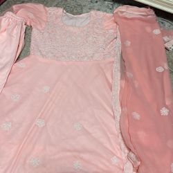 Pink 3 Piece Pakistani Dress 