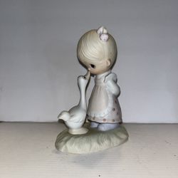 Precious Moments Girl And Her Swan