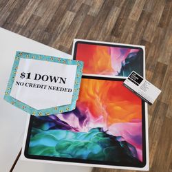 Apple IPad Pro 12.9 4th Gen Tablet 128GB - 90 DAY WARRANTY - $1 DOWN - NO CREDIT NEEDED 