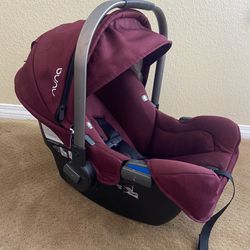 Nuna Infant Car Seat With Base (Berry Burgundy) 