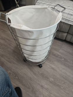 Honey-Can-Do Chrome Rolling Hamper