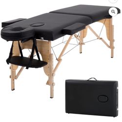 Massage Bed Spa Bed 73” Long Portable 2 folding W/ Carry Case Table Heigh Adjustable Salon Bed Face Cradle Bed