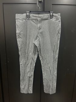 Old Navy Women's Black and White Gingham Dress Pants Size 12