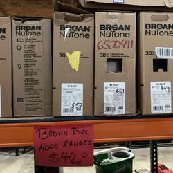 Brown Box Under Cabinet Range Hoods - $40 Each