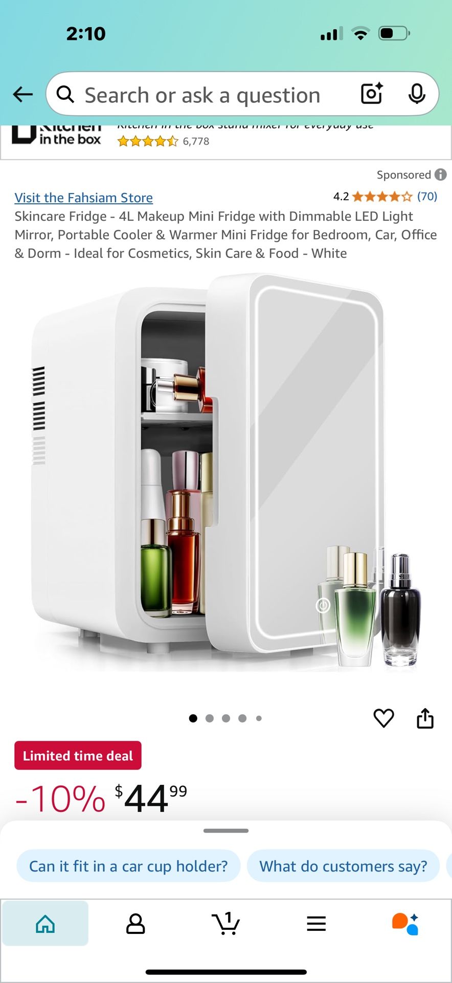 Mini fridge Makeup Or Office