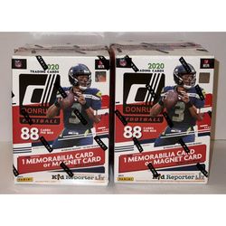 (2) 2020 Panini Donruss Football Blaster Boxes 2 Box Lot Factory Sealed Red Target Version Auto ? Insert ? Burrow RC ? Hurts RC ? Tua ? NFL Cards