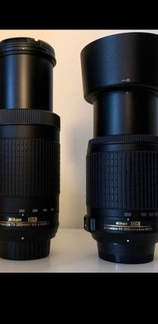 Nikon AF-S 55-200mm 1.4-5.6G & 70-300mm 4.5-6.3G AFP DX NIKKOR Telephoto Lenses