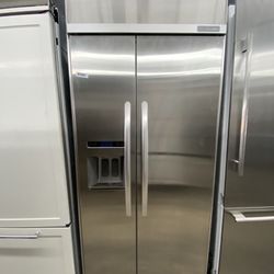 Kitchen Aid Built In Side By Side 36 Inch Refrigerator 