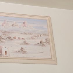 Southwest Canvas Painted Picture 29"x41" wide