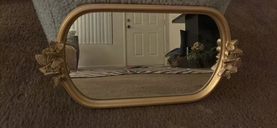 Gold mirror tray