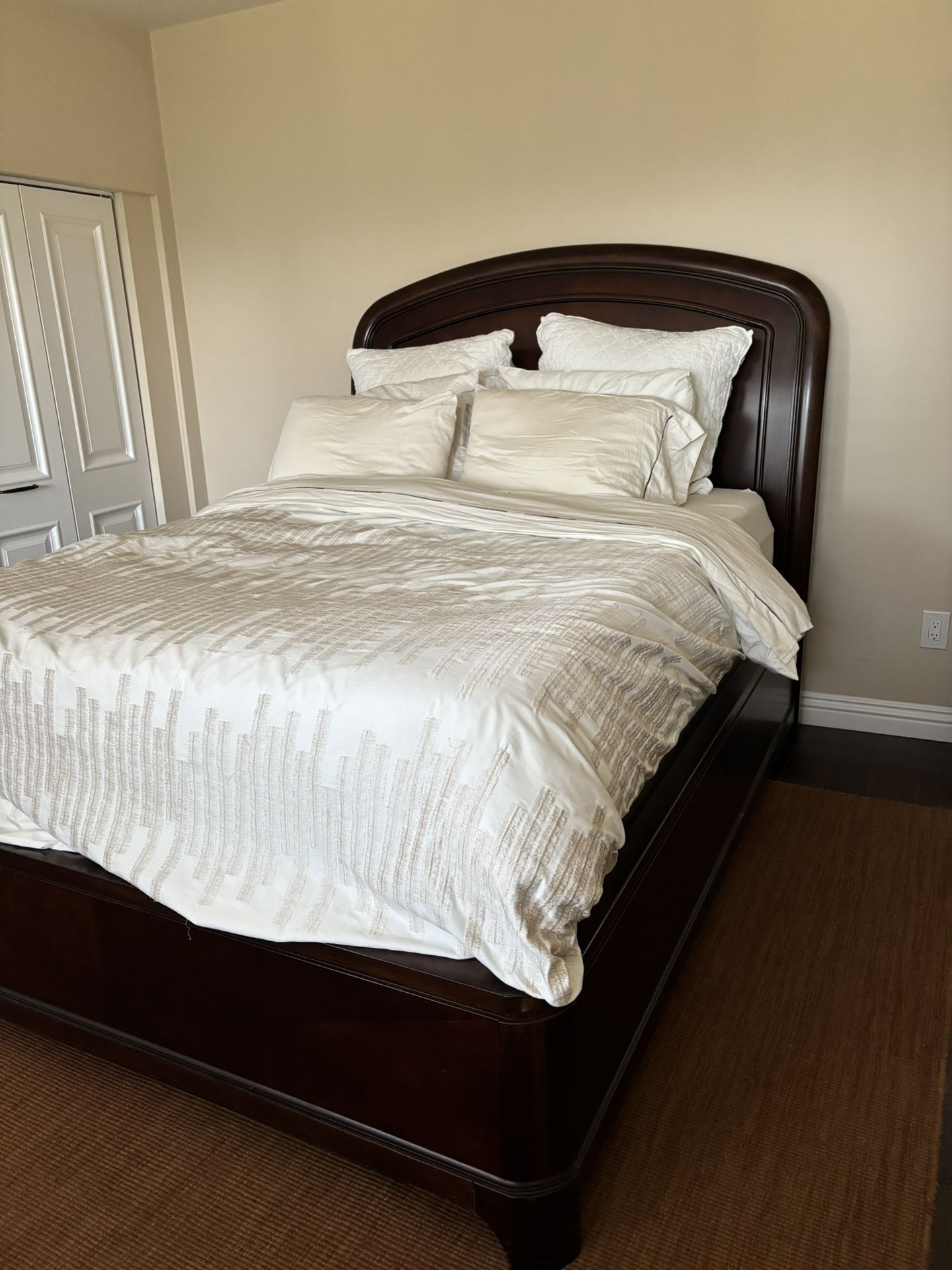 Queen Bed Set - Frame, Mattress, Box Spring