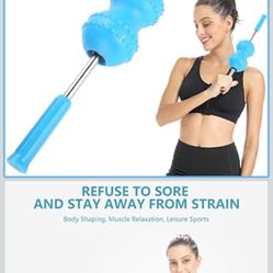 Massage Stick Roller, Multifunctional Body Muscle Massager, Deep Massage Stick Relief Myofascial Release with 2 Balls for Men and Women