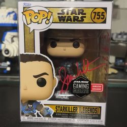 Funko Pop #755 Starkiller Signed by : Sam Witwer w/ CAS Certification & RSC Card