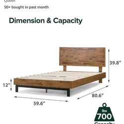 Queen Bed Frame With Headboard 