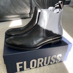 Ankari Floruss Black Leather Chelsea Size US 8