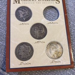 Four Piece Morgan Set I Oz Silver Rounds 