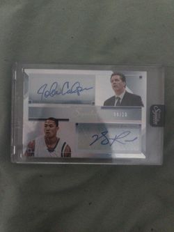 Derrick Rose & John Calipari Dual Auto Card 08/10