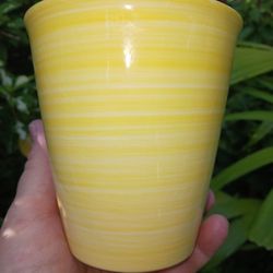 Yellow House Plant Pot