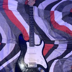 electric guitar black and white 