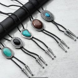 5 New western rodeo style bolo ties SHIPPING AVAILABLE 