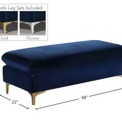 2 High End Velvet Benches / Ottomans