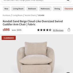 Living Spaces Kendall Sand Beige Sofas And Oversized Cuddler Chair