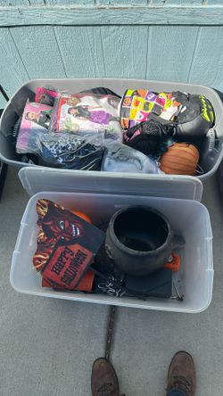 Halloween Costumes And Miscellaneous Decorations