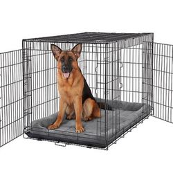 New In Box 42"x28"x31" Xl'Xxl Dog Crate $80 Up To 90lbs 2 Door Folding Dog Cage, Potty Training Divider, Floor Tray Jaula De Mascota 