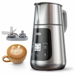 DREO Milk Frother, All-in-1 Electric Foam Maker for Coffee, 15oz/450ml Automatic Foam Frother