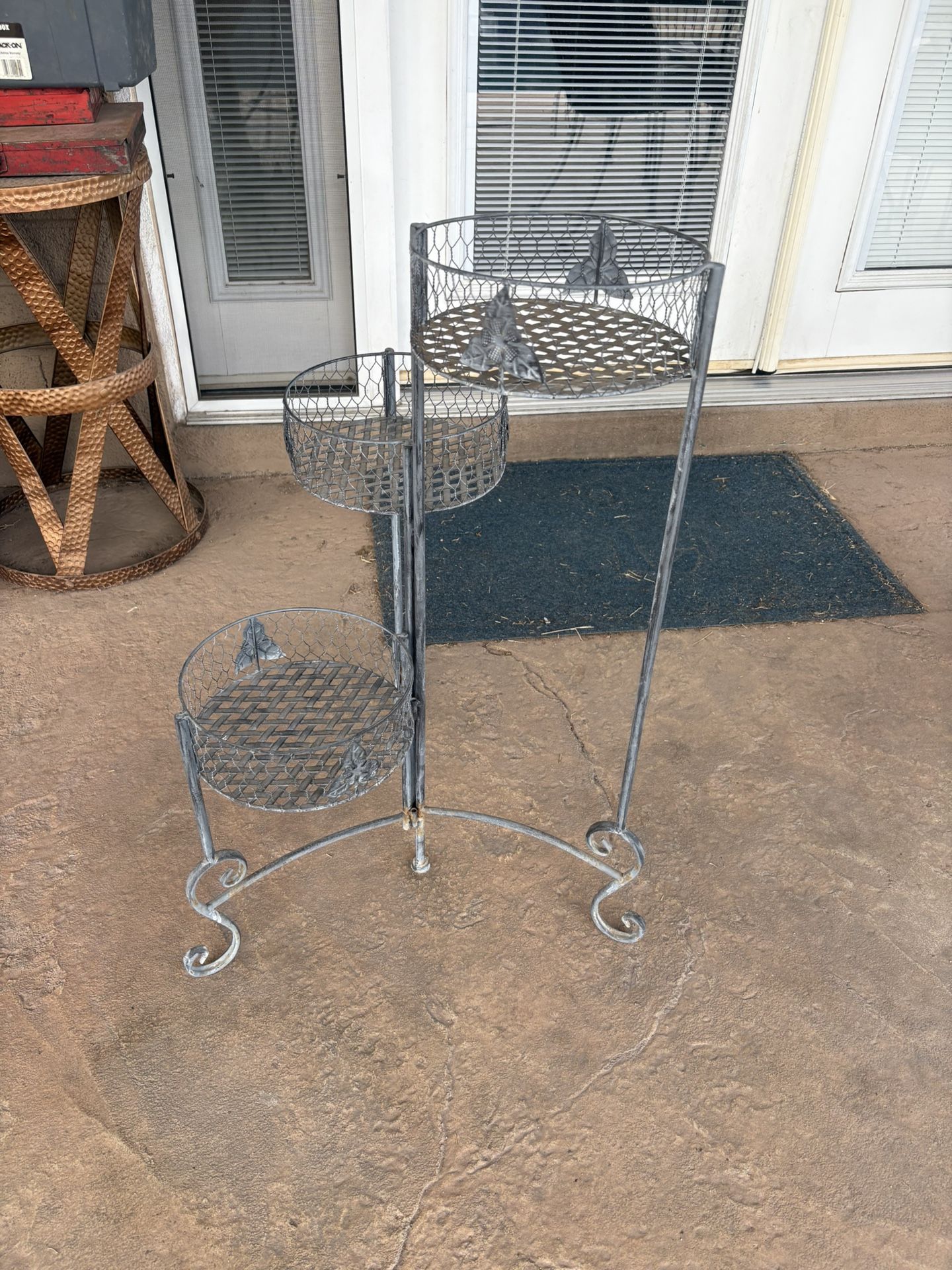 Vintage 3 Tier Folding Plant Stand 28” Tall 