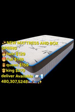 Queen mattress and box spring $159