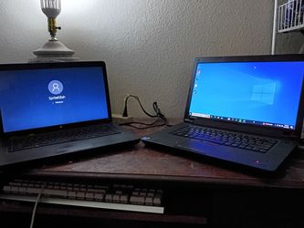 2 laptops Lenovo and HP
