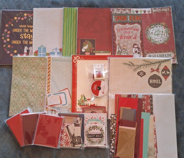 Huge Christmas Card And Scrapbooking Lot