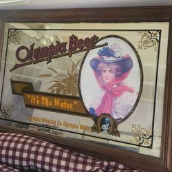 Bar Mirror Sign- Olympia Beer- Vintage