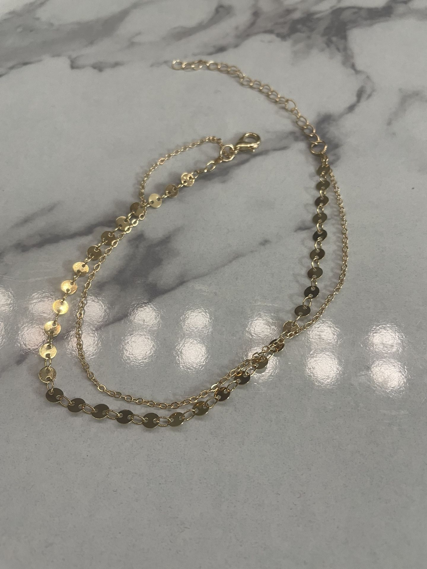 ✔️ Gold Tone Layered Anklet