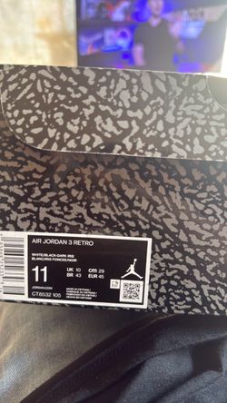 Air Jordan white black dark iris 3s